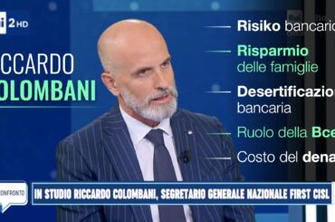 Risiko banche, risparmio famiglie e aumento tassi: Colombani su Rai 2