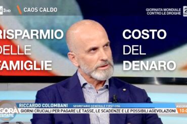 Risparmio delle famiglie e costo del denaro, Riccardo Colombani su Rai 3