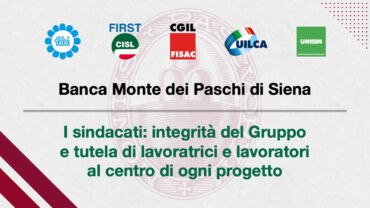 Mps, i sindacati: integrità del Gruppo e tutela di lavoratrici e lavoratori al centro di ogni progetto