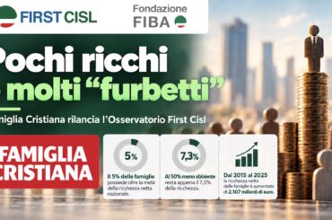 “Pochi ricchi e molti furbetti”, Famiglia Cristiana rilancia l’Osservatorio First Cisl
